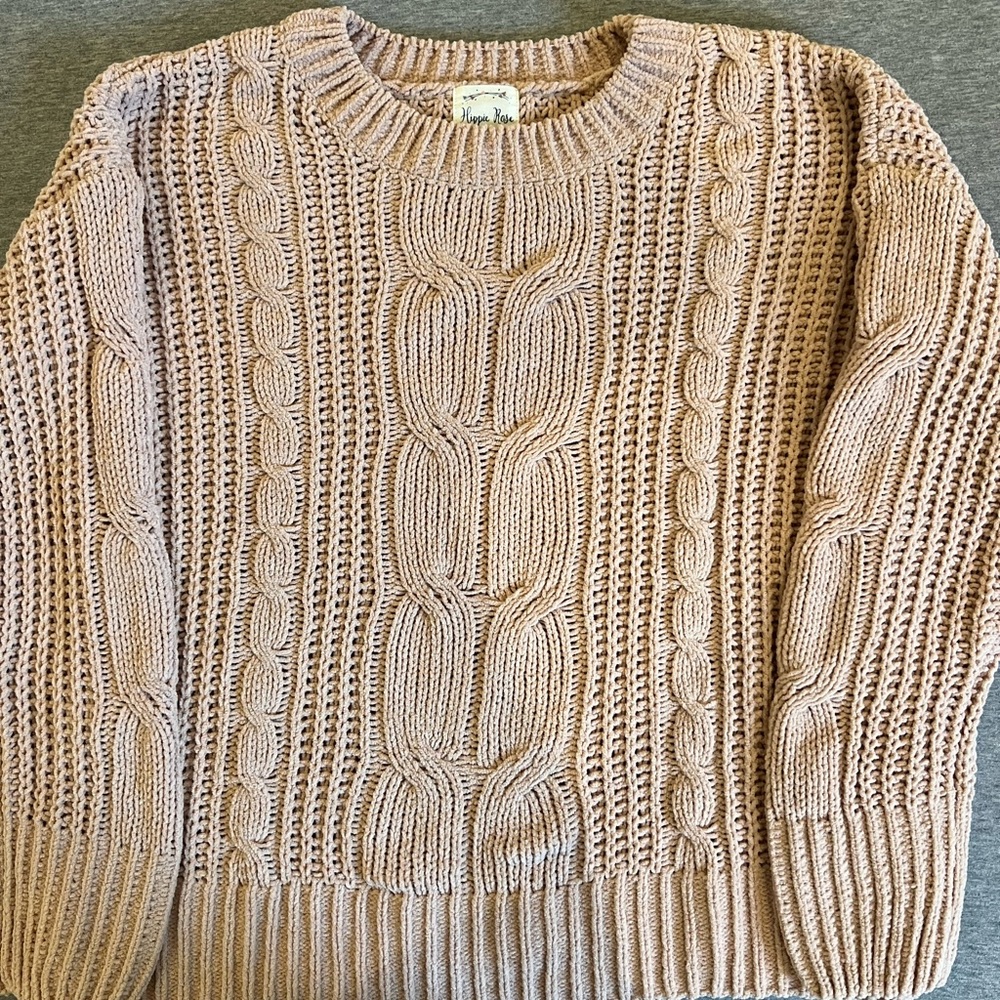 Hippie rose knitted sweater
